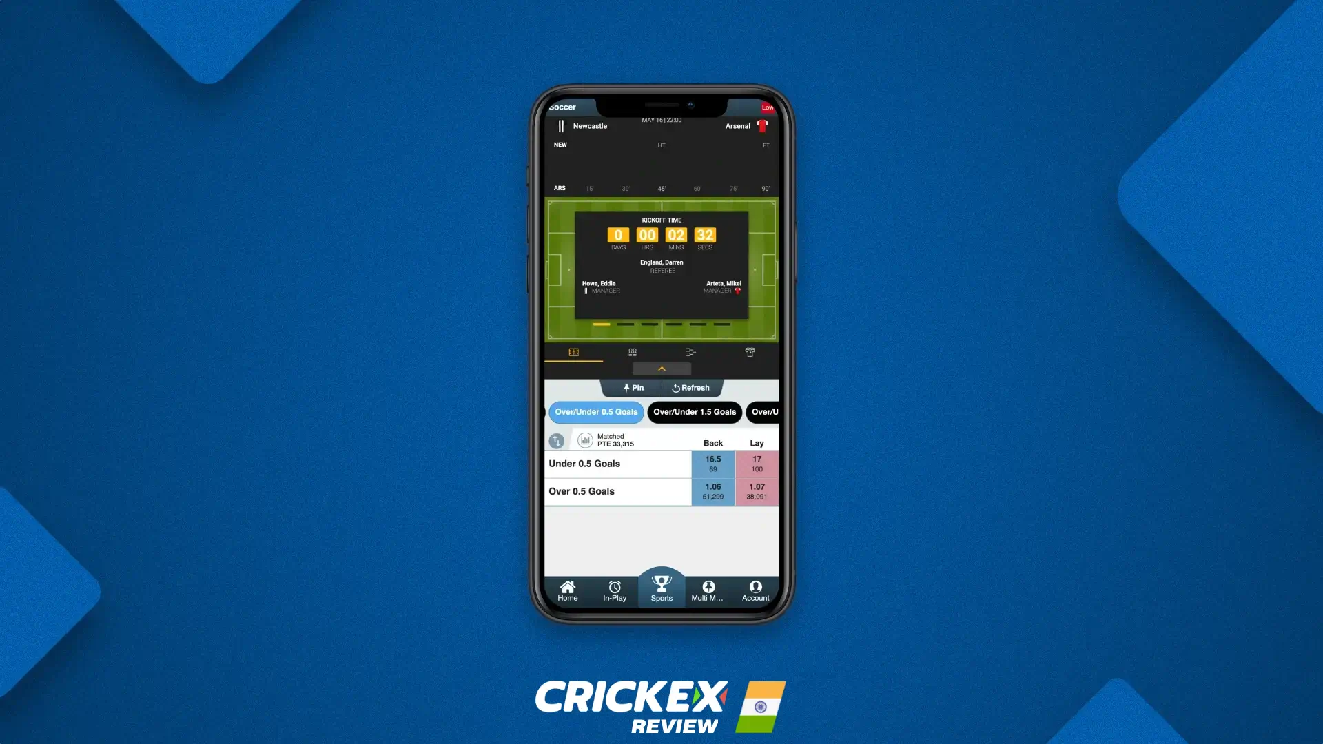 चलते-फिरते बेटिंग के लिए आईओएस के लिए Crickex मोबाइल ऐप