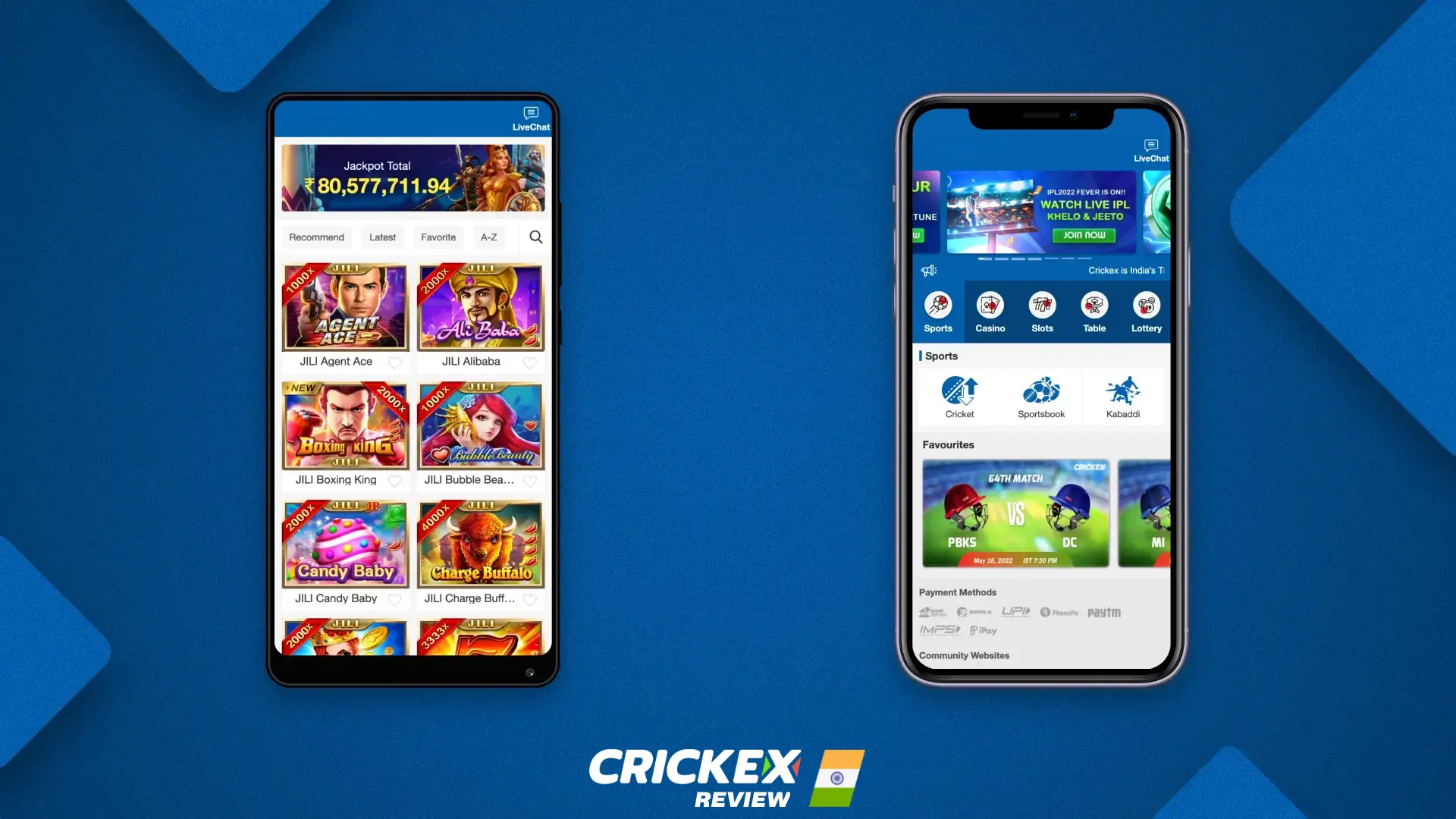 Android और ios के लिए आधिकारिक Crickex मोबाइल एप्लिकेशन