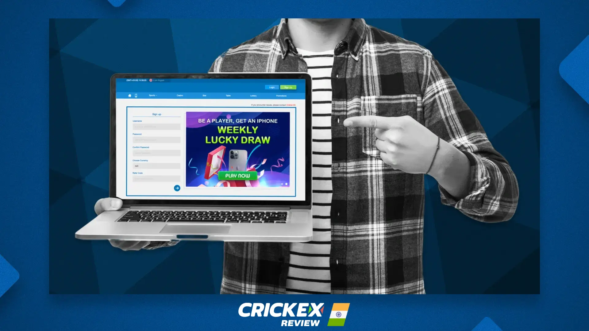 The main requirements for new players when registering at Crickex India